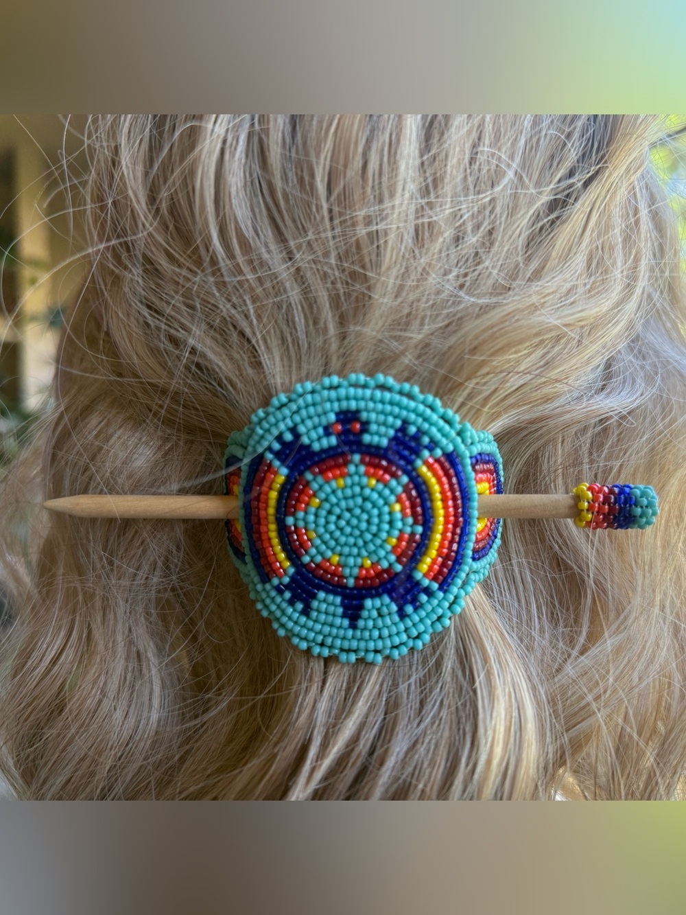Navaho beaded hair accessory